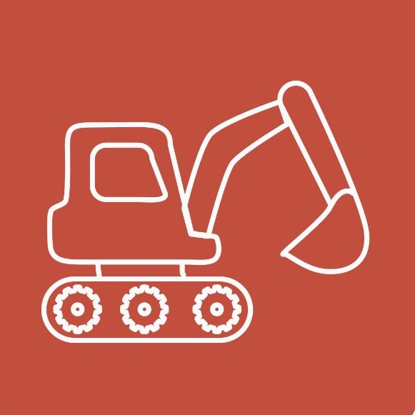 Excavator doodle. Excavator doodle.