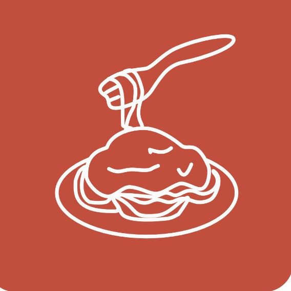 Pasta on plate doodle. Pasta on plate doodle.